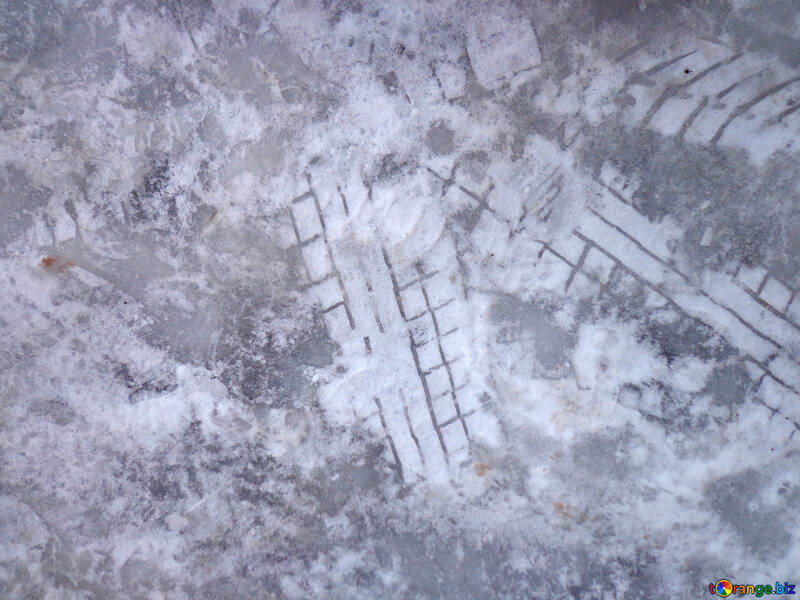 Traces of the tread on the ice №15644