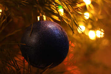 Decoración de la Navidad en el árbol №16527