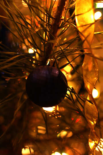 ツリー上のクリスマスの装飾 №16531