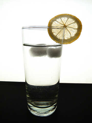 Glass with lemon №16130