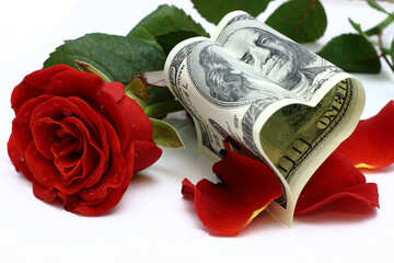 Dinero y flores
