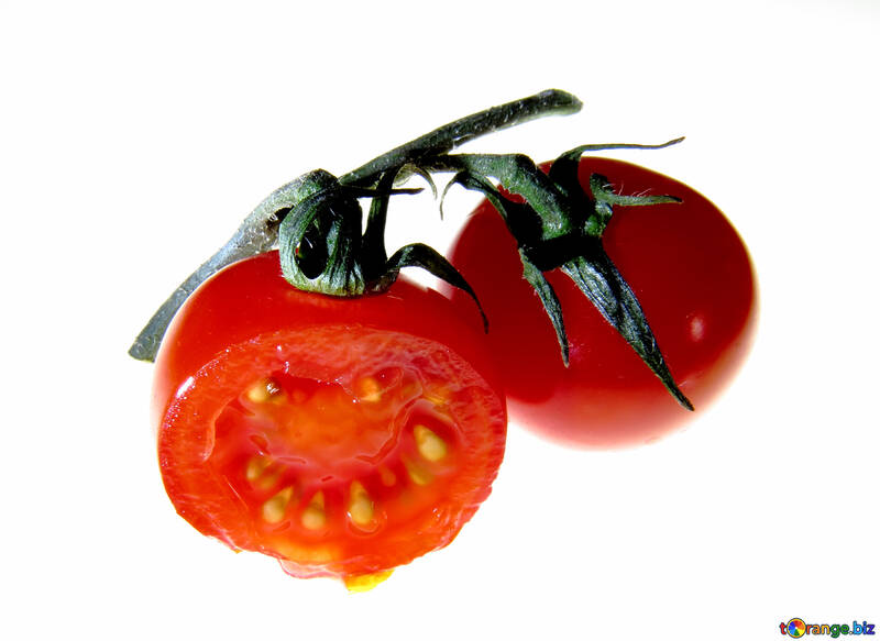 Zwei Tomaten auf Zweig №16695