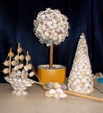 Artesanías hechas de conchas marinas №17883