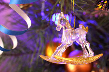 Weihnachtsbaum-Spielzeug Pferd №17965