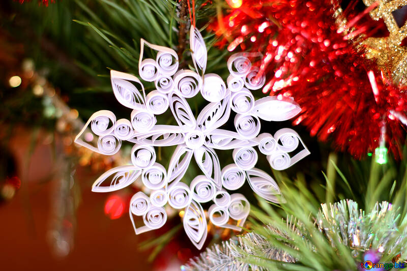 Christmas snowflake from paper №17978