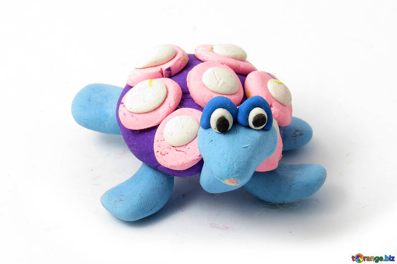 Crafts from clay turtle №17293