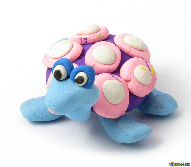 Turtle molded from clay №17291