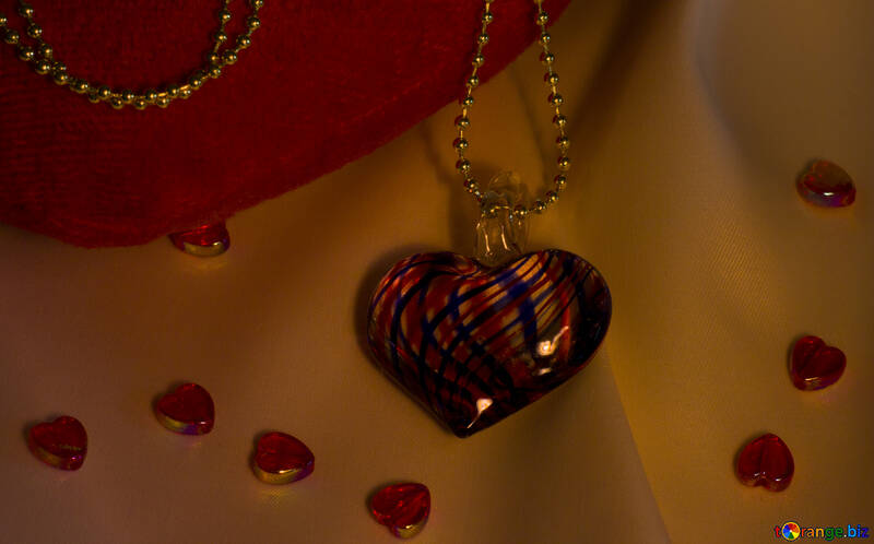 Necklace heart №17553