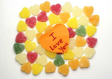 Background I love you in candy №18767