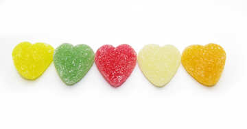 Candy in heart shape