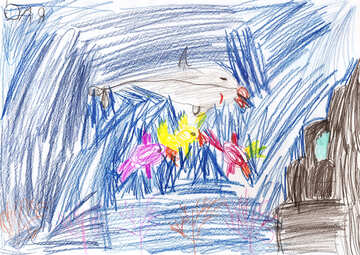 Unterwasser-Königreich. Kinder zeichnen. №18714