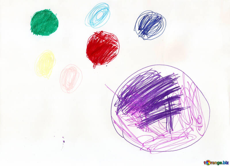Cristales de color.Dibujo de los niños. №18653