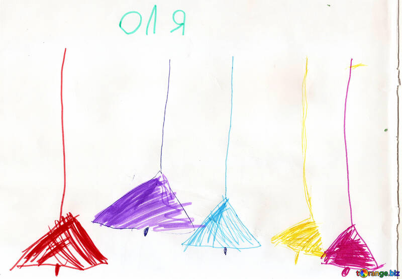 The sound of bells.  Children drawing. №18695