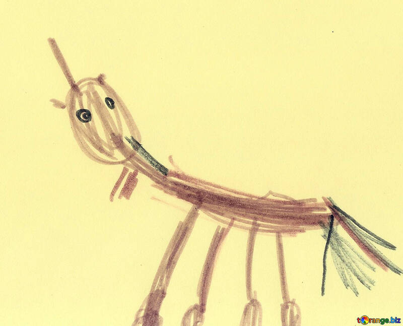 Кінь. Дитячий малюнок. №18675