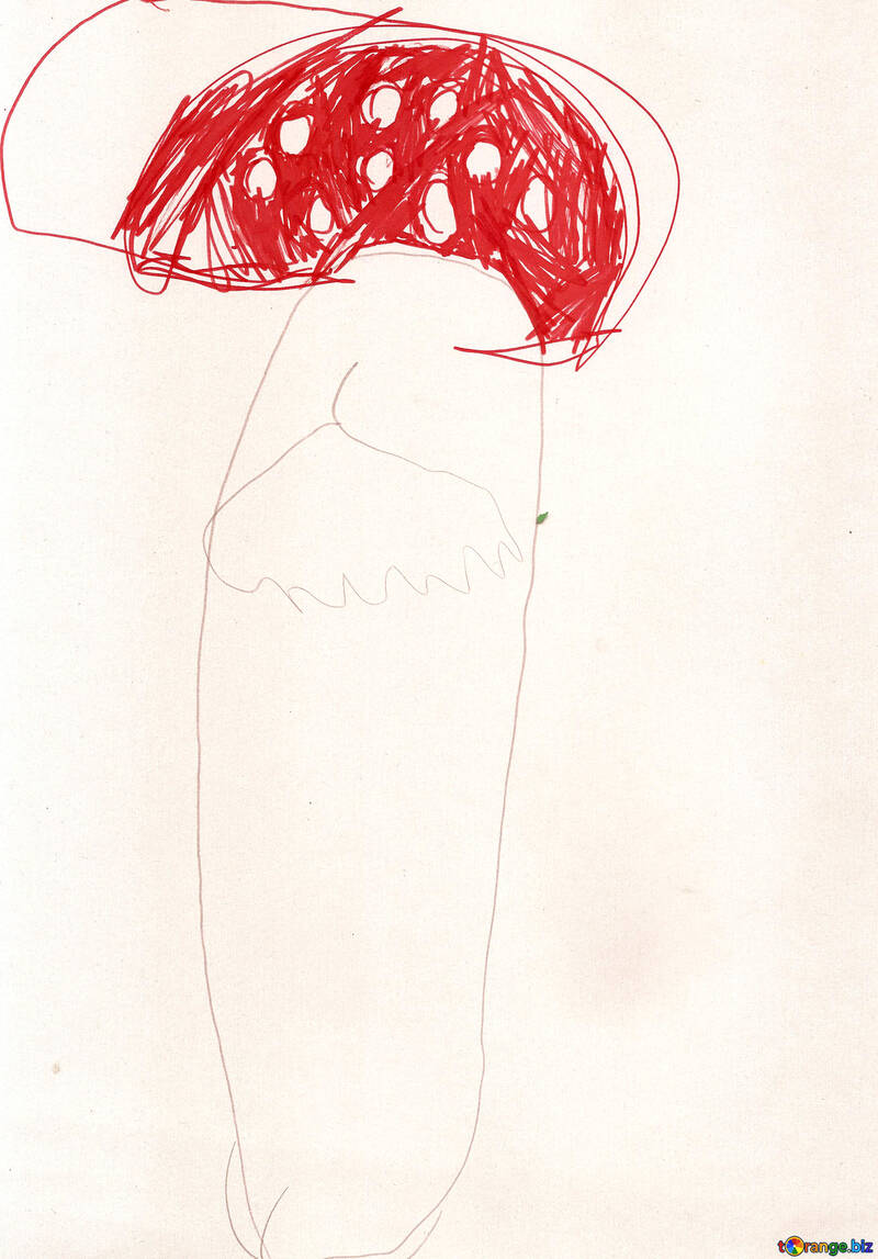 Великий мухомор.Дитячий малюнок. №18711