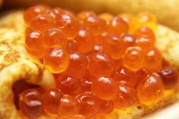 Caviar on pancakes №19139