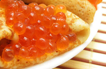 Caviar in pancakes №19787