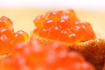Pancakes with red caviar №19149