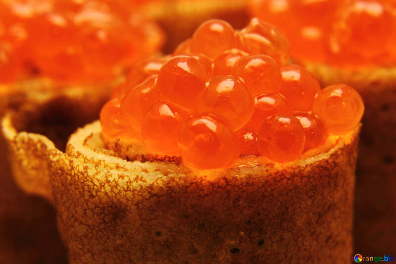 Panquecas com caviar vermelho №19146