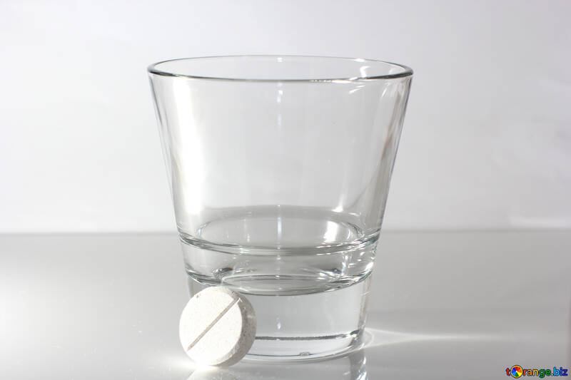 Tablet and glass of water №19754