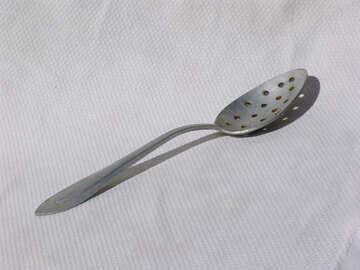 La cuchara la espumadera del aluminio №2990