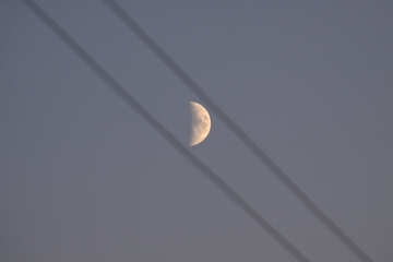  Moon in wires  №2848