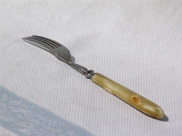  Soviet fork with bone handle  №2996