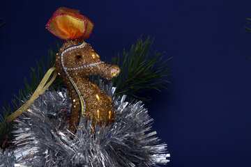 Christmas decoration. Seahorse