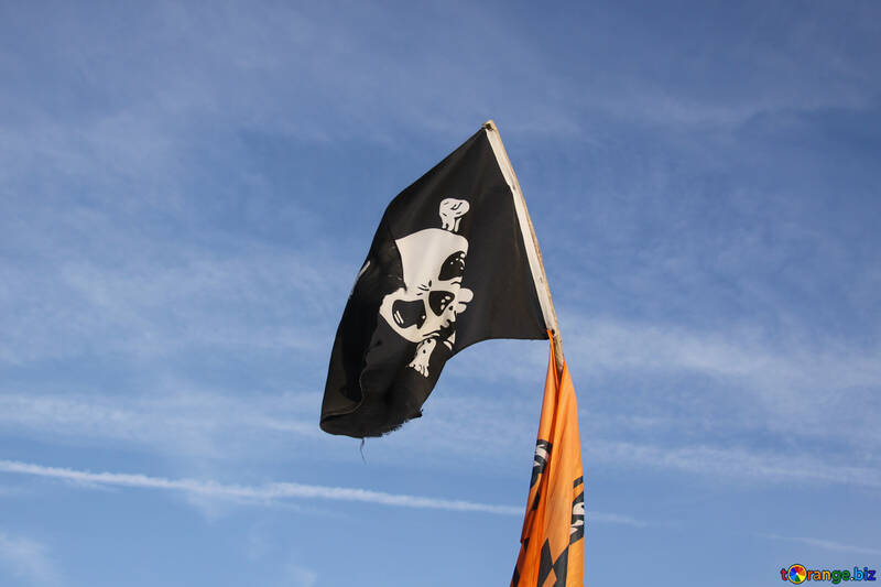 Schwarzes Pirat Markierungsfahne №2279