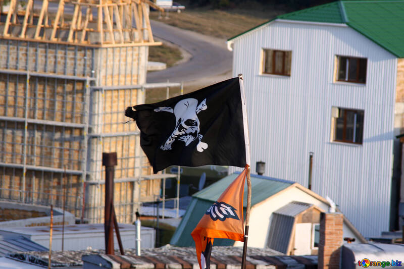  bandera de pirata.  №2275