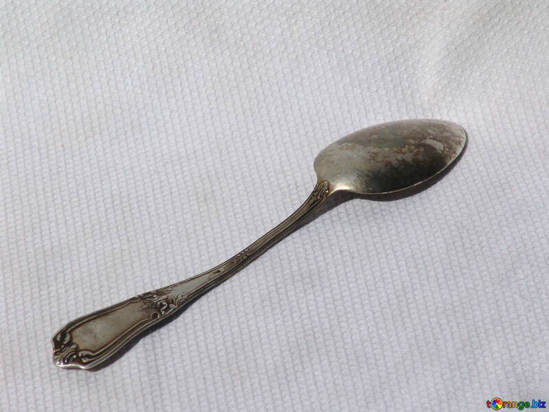 Un cucchiaio di minestra dell`argento di nichel si biforca, cucchiai №2988
