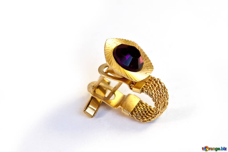  Cuff Gold with chain and stone  №2501