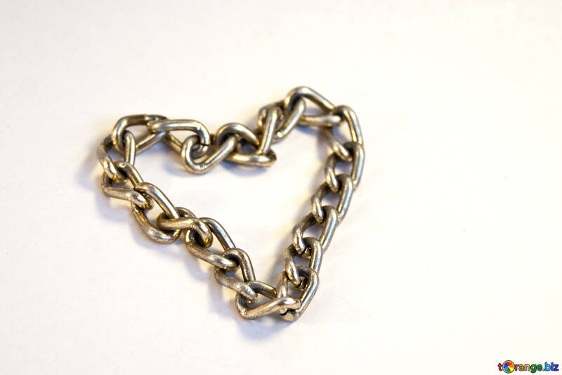  Corazón de oro de la cadena de la cadena de ornamento . №2086