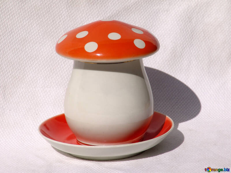  pot with lid in the form of mushroom  №2513