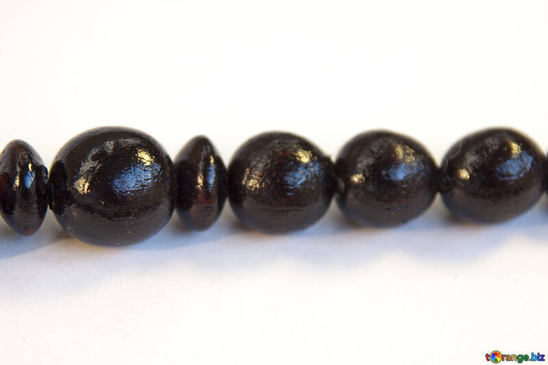 The black beads. Large. №2095