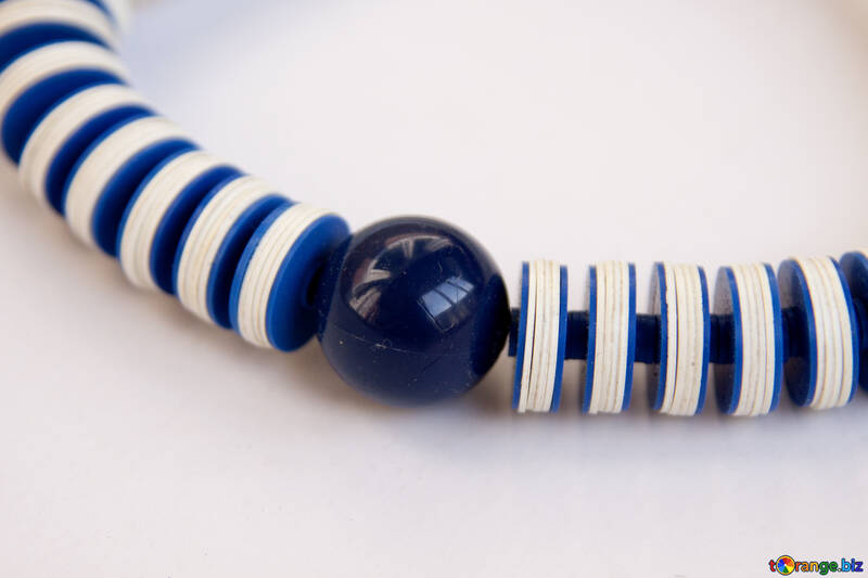 Blue plastic beads. Large. №2057