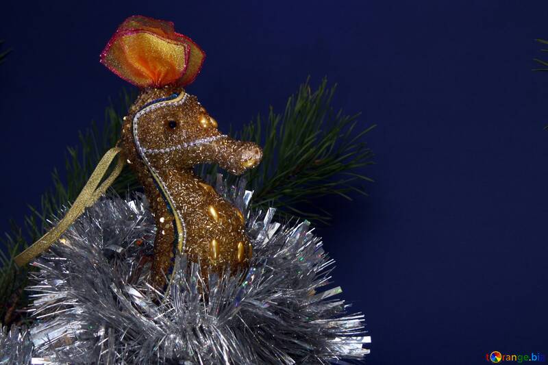 Christmas decoration. Seahorse №2356