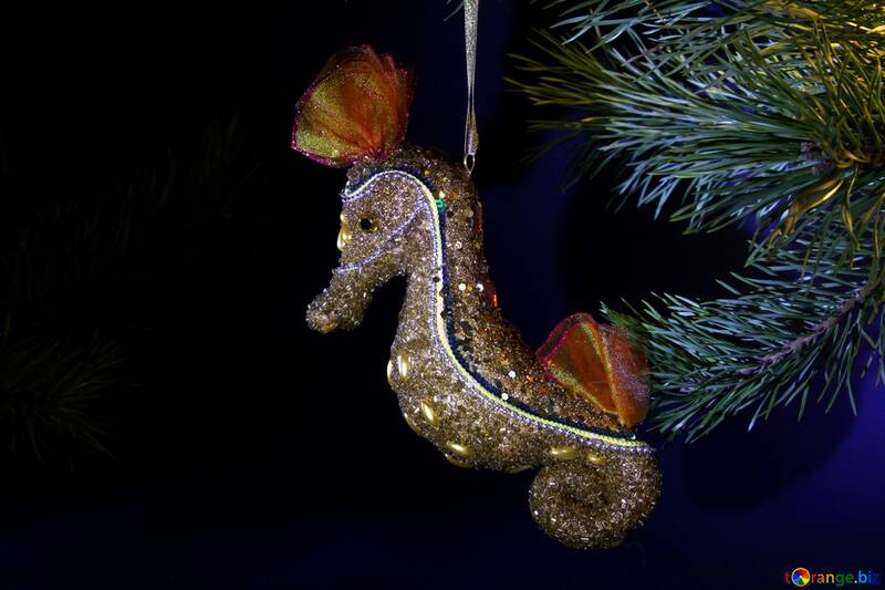 Seahorse. Christmas-tree decorations №2377