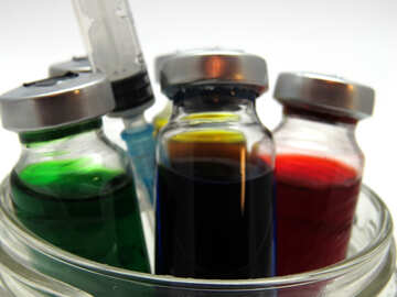Medicines in colorful bottles №20086