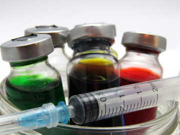 Medicines in colorful bottles №20087