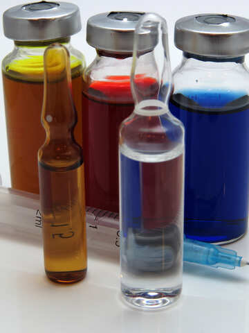 Colored vials with medicines №20110