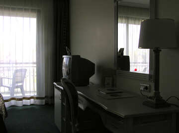 Hotel room with TV and balcony №20819