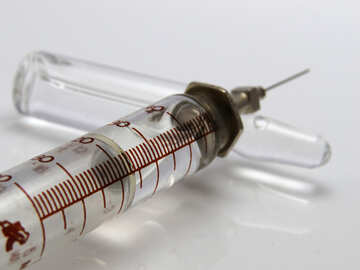 Blood in the syringe