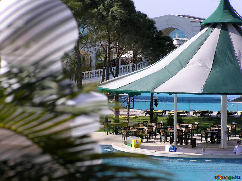 Canopy over the cafe by the pool №20909