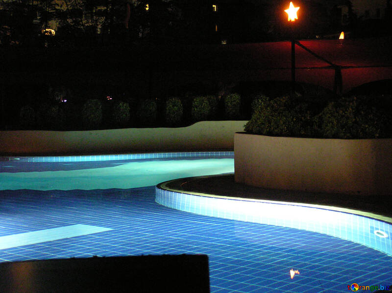 Glowing water in the pool №20810