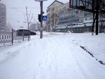 City after snow storm №21544