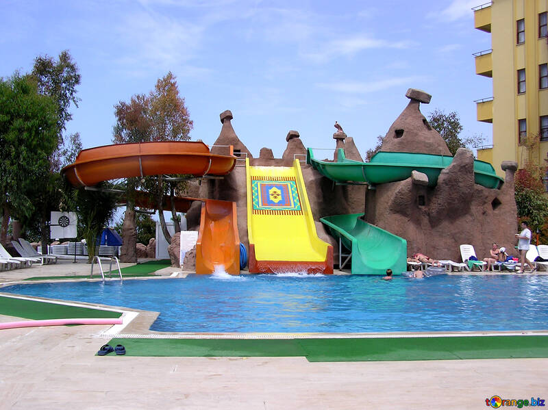 Water slides in the pool №21741