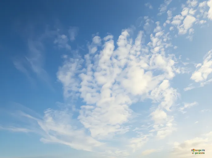 Відреставрована люксова версія A blue sky Blue sky with fluffy white clouds №22749