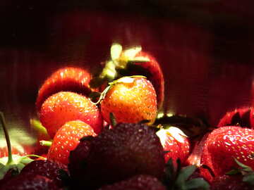 Erdbeeren auf dunkel №22376