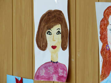 Мама портрет дитячий малюнок №22091